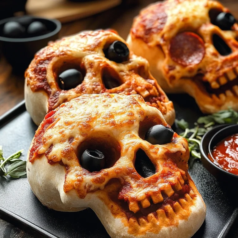 Cheesy Halloween Pizza Skulls