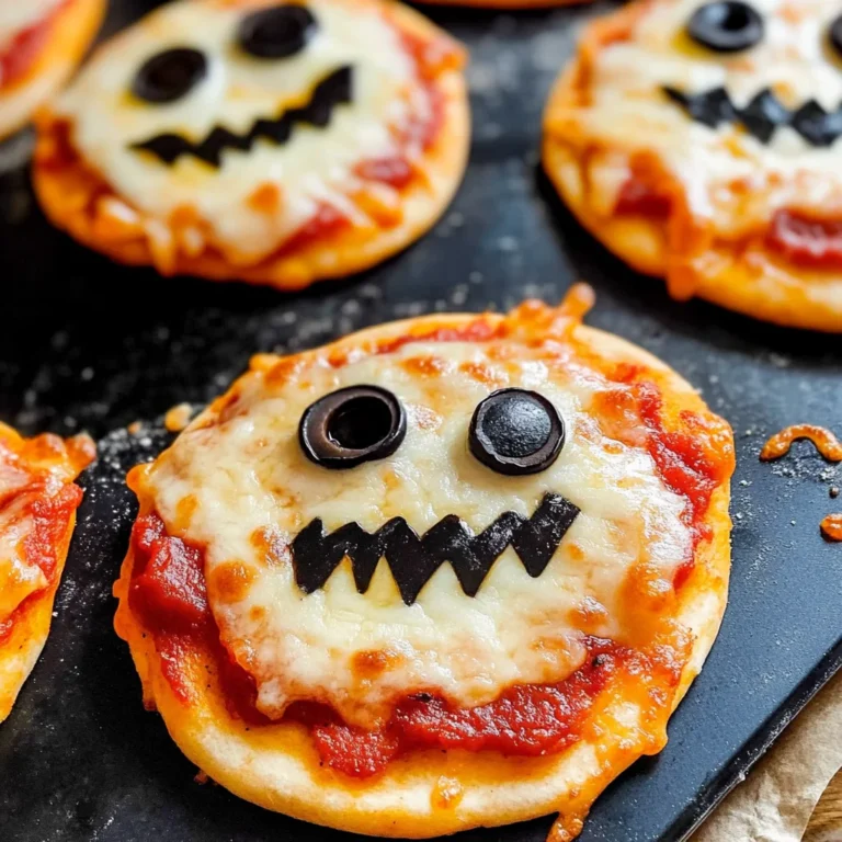 Easy Mini Halloween Pizzas