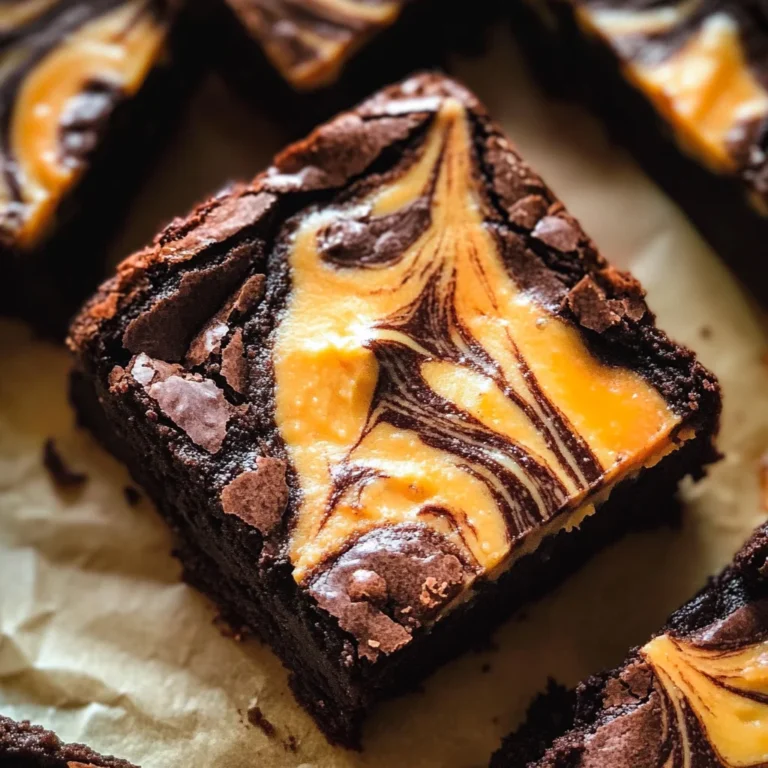 Halloween Cream Cheese Swirl Brownies