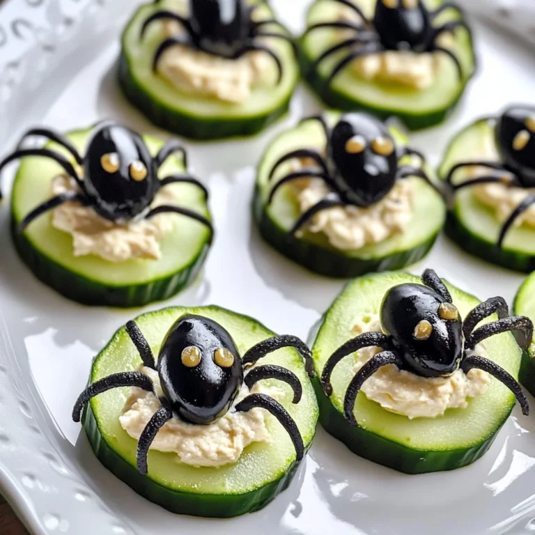 Keto Spider Cucumber Appetizer Bites