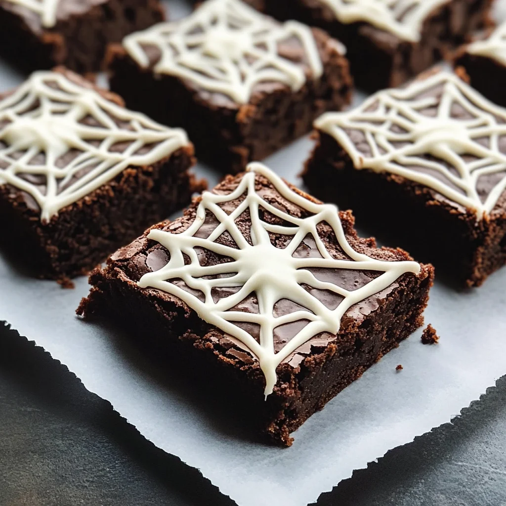 Spider Web Brownies