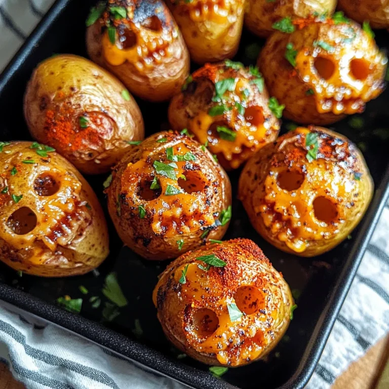 Spooky Halloween Skull Potatoes
