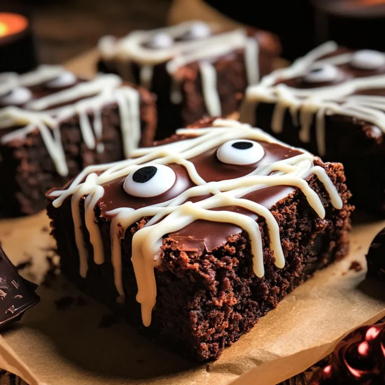 spooky mummy brownies