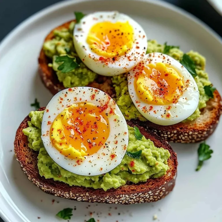 Avocado Cottage Toasts with Soft-Boiled Eggs & Paprika
