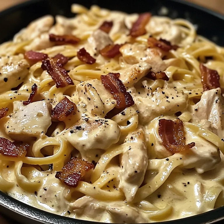 Creamy Skillet Chicken Carbonara with Bacon