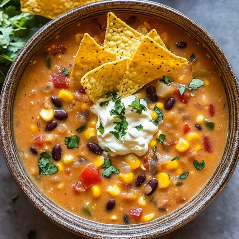 Crockpot Vegetarian Tortilla Soup