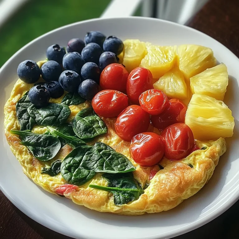 Garden Veggie Omelet with Fresh Fruit