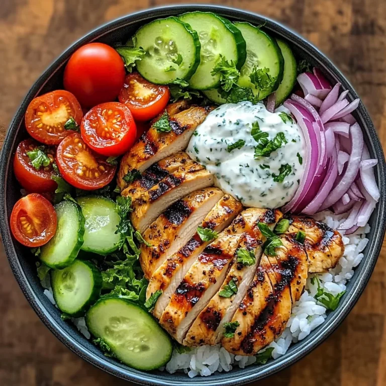 Grilled Chicken & Rice Veggie Bowl with Herb Yogurt