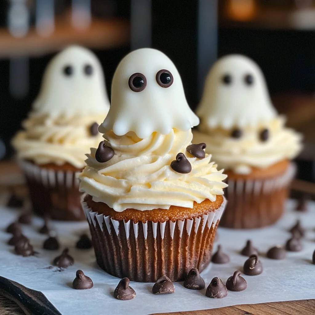 Halloween Cupcakes: Ghost Cupcakes