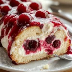 Heavenly Cherry Cheesecake Cake Roll Recipe