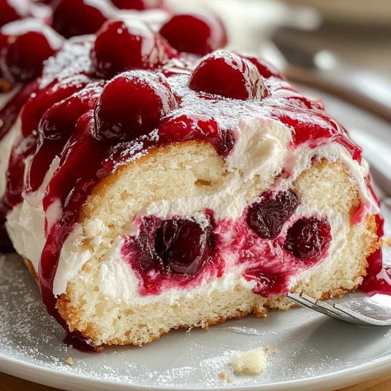 Heavenly Cherry Cheesecake Cake Roll Recipe