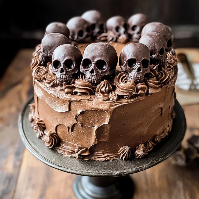High Altitude Ginger Chocolate Skull Cake for Halloween