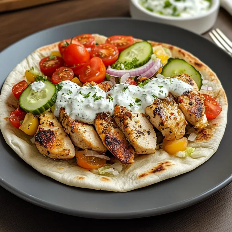 Mediterranean Chicken Gyros with Creamy Feta Tzatziki