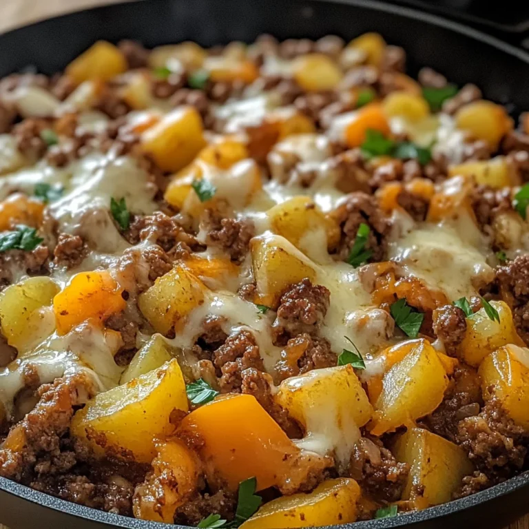 One-Pan Cheesy Meat & Potato Skillet
