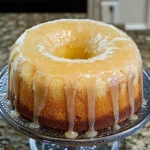 Pineapple Cream Cheese Pound Cake with Pineapple Glaze