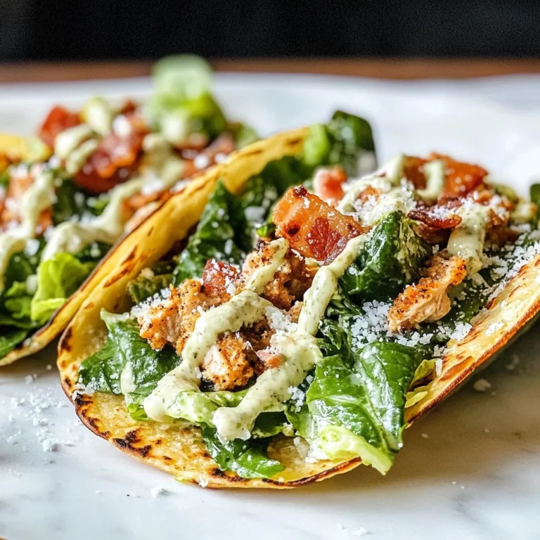Smash Chicken Caesar Tacos