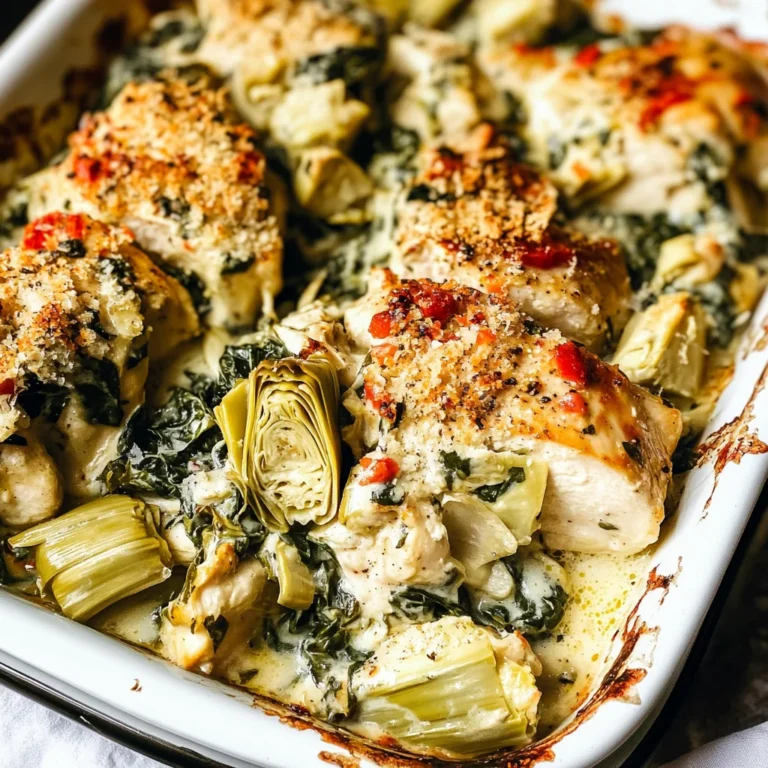 Spinach Artichoke Chicken Bake