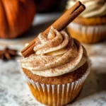 Vanilla Chai Pumpkin Latte Cupcakes with Cinnamon Brown Sugar Frosting