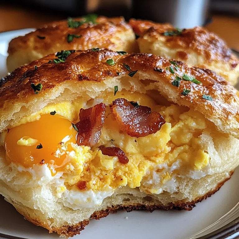 Cheddar Turkey Bacon Egg Biscuit Bombs