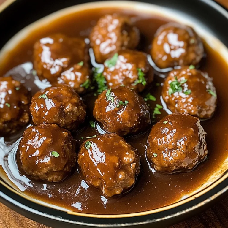 Slow Cooker Salisbury Steak Meatballs (Frozen Meatballs)