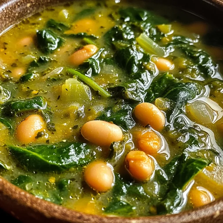 Spinach, Lentil, and Butter Bean Soup