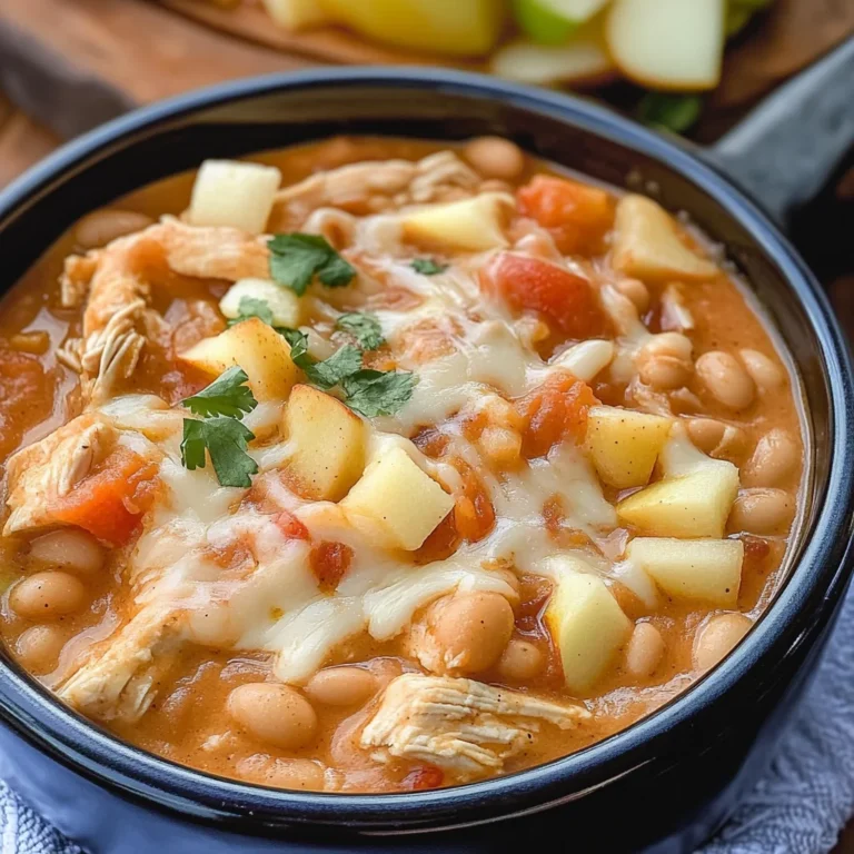 White Cheddar & Apple Chicken Chili