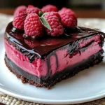 Indulge in Decadent Dark Chocolate Raspberry Cheesecake