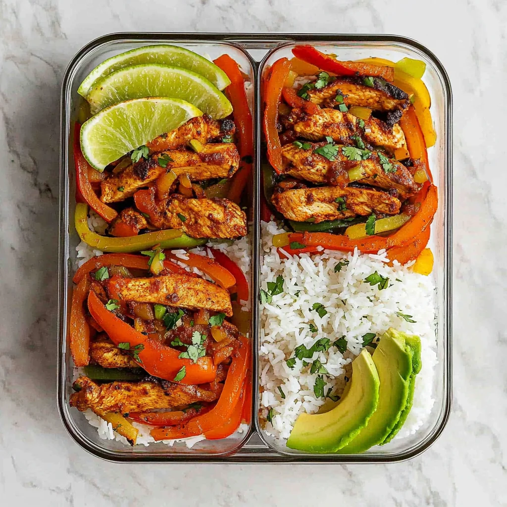 Chicken Fajita Meal Prep Bowls
