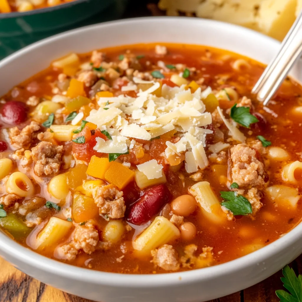 Easy Pasta Fagioli with Sausage