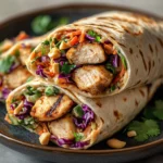 Thai Chicken Wrap with Crunchy Asian Slaw